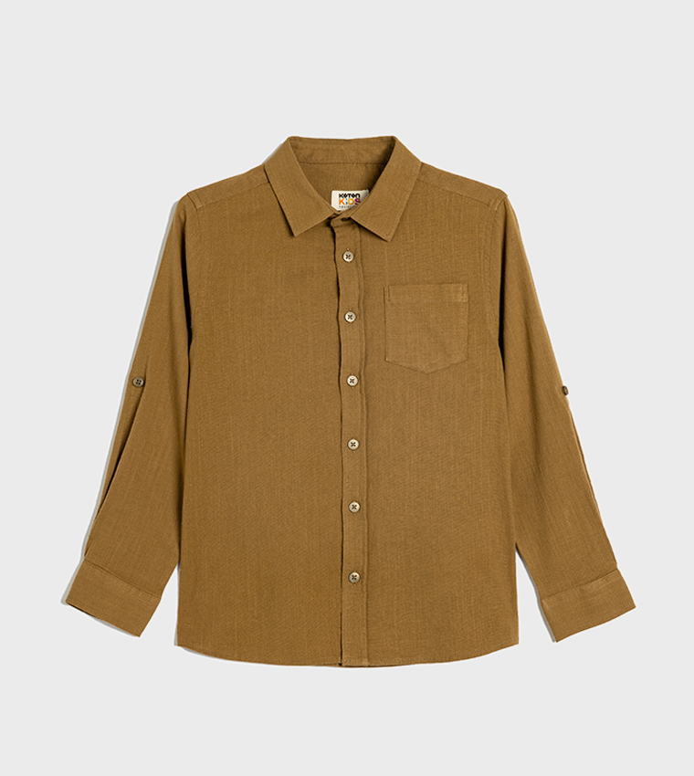 Textured Long Sleeves Shirt