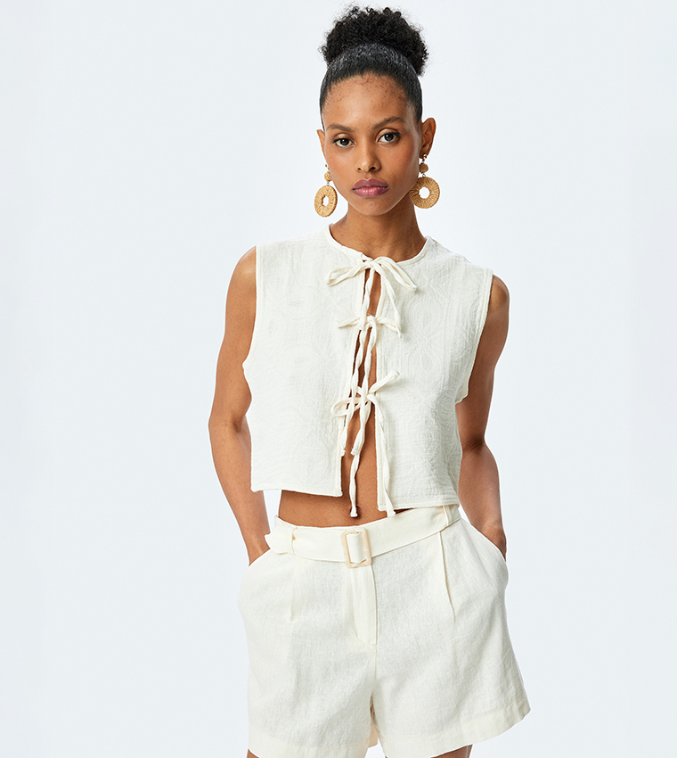 Tie-Up Crop Vest