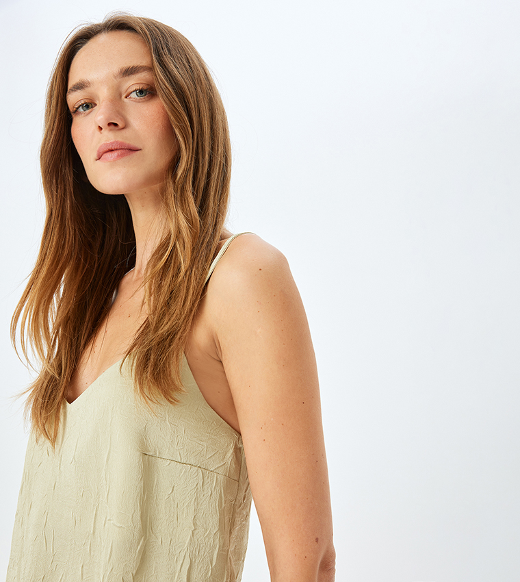 Solid Strappy Top
