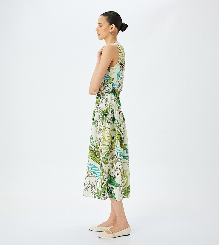 Printed One-Shoulder Dress