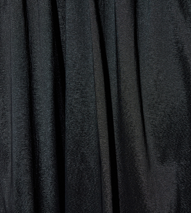 Satin Balloon Midi Skirt