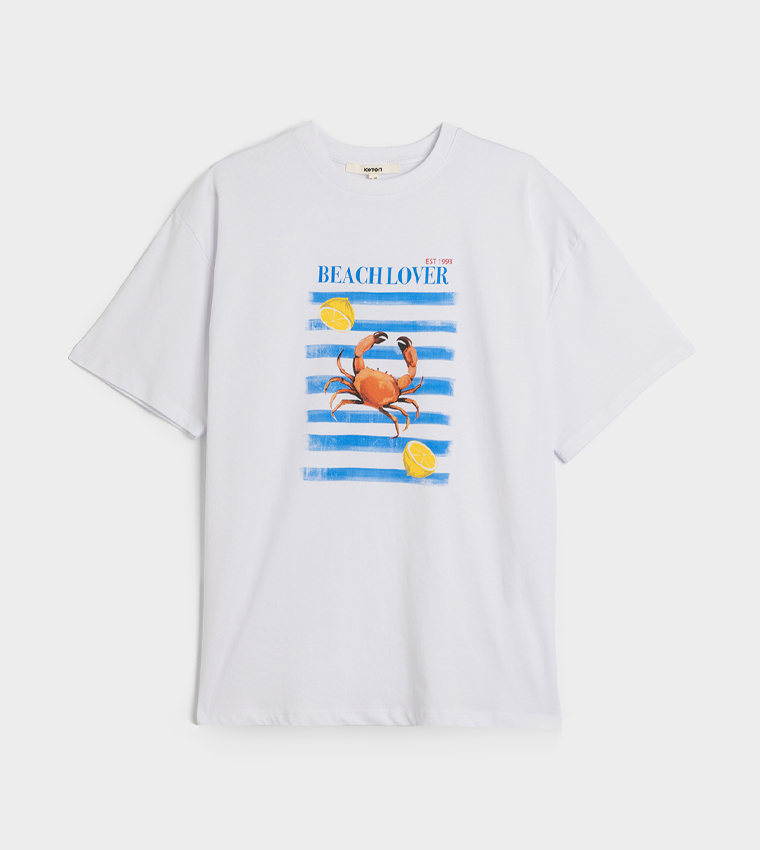 Printed Short Sleeves Oversized T-Shirt