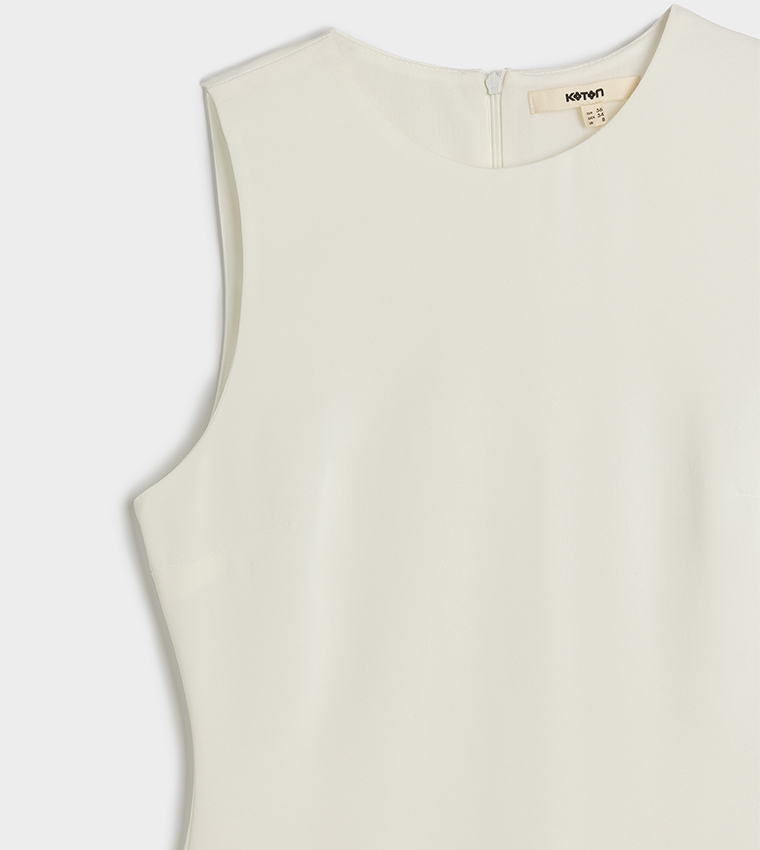 Solid Sleevesless Midi Dress