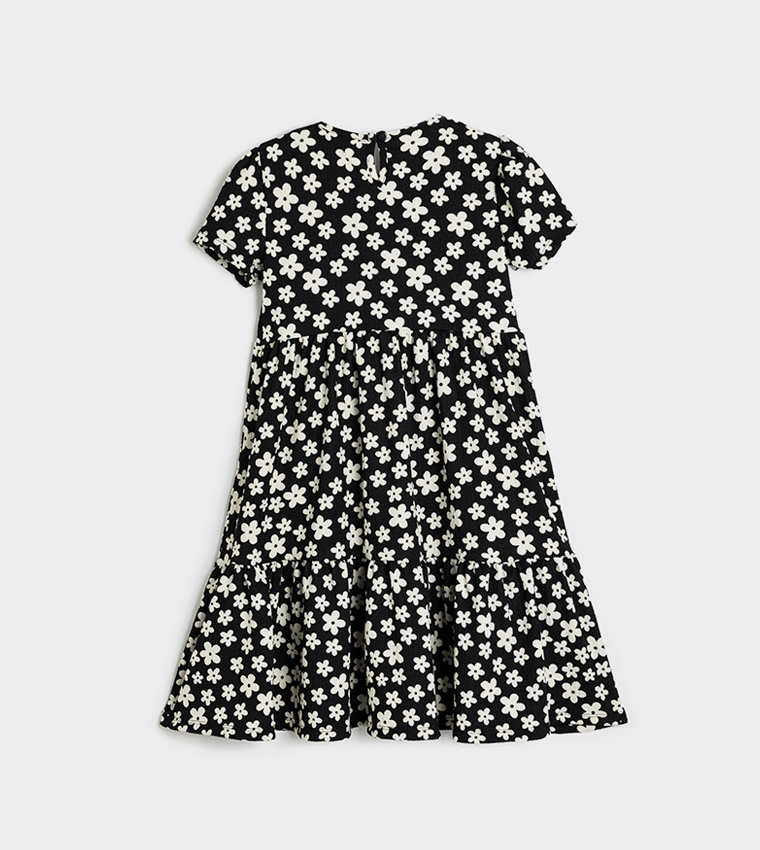 Floral Printed Tiered Dress