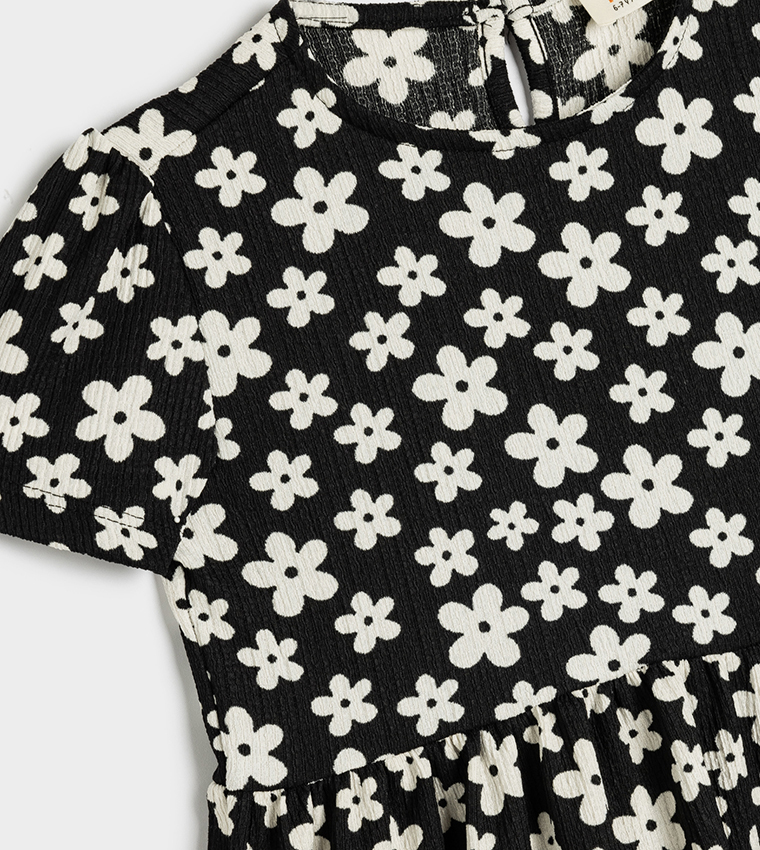 Floral Printed Tiered Dress