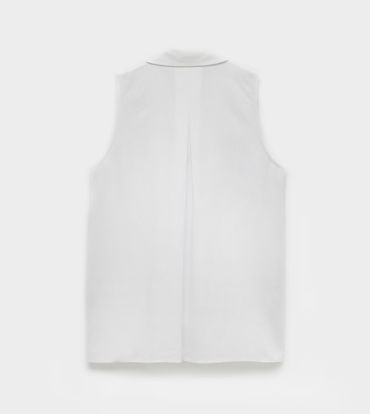 Solid Classic Collar Sleevesless Shirt