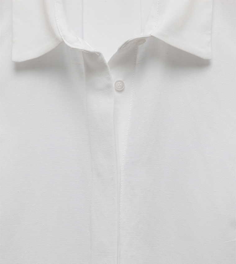 Solid Classic Collar Sleevesless Shirt