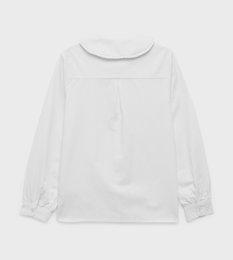 قميص سادة بياقة بيتر بان 