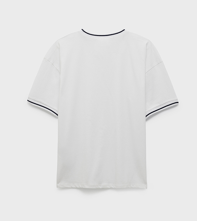 Contrast Tipping Crew Neck T-Shirt