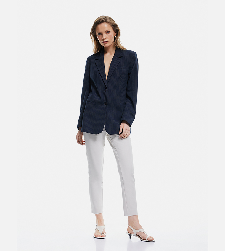 High Waist Cigarette Fit Trousers
