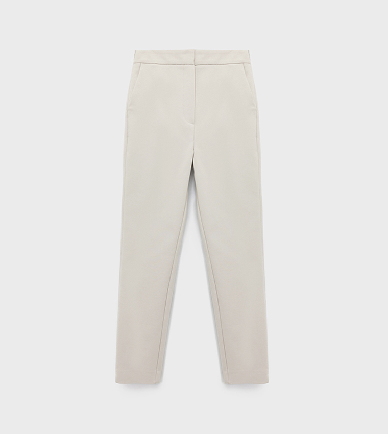 High Waist Cigarette Fit Trousers