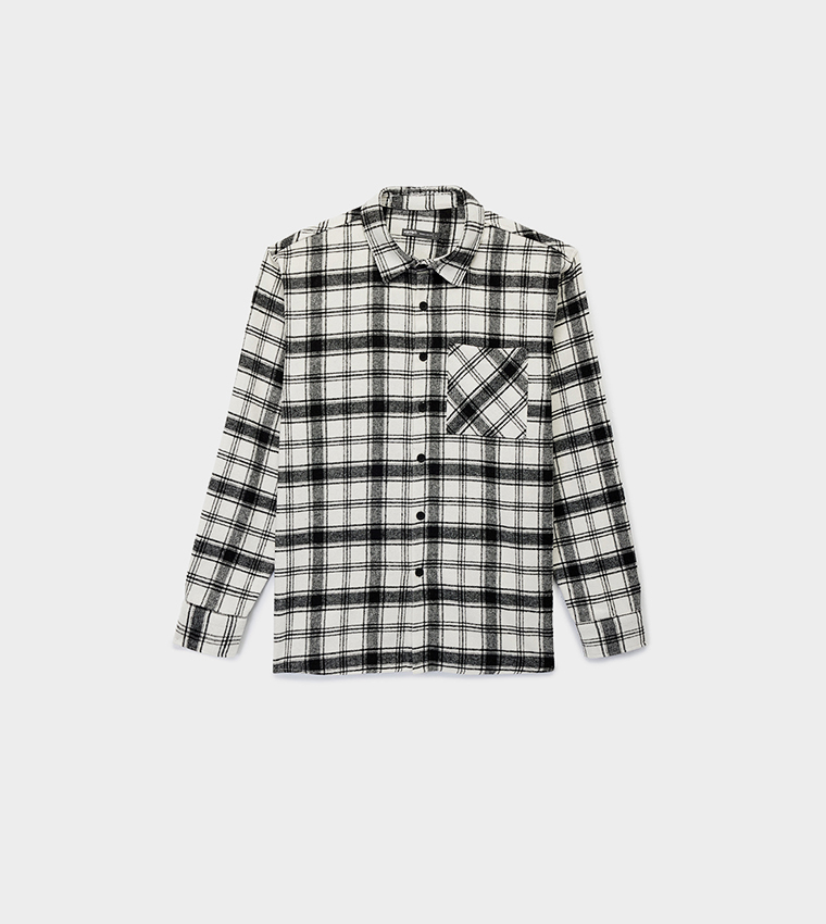 Plaid Long Sleeves Flannel Shirt