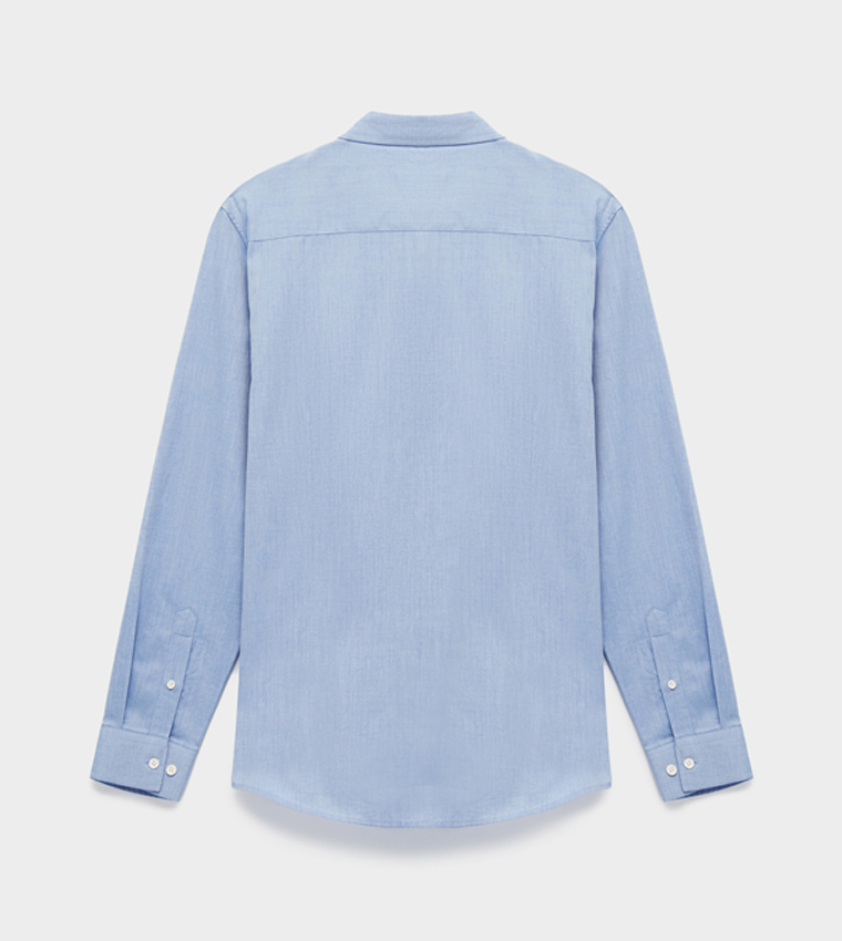 Solid Long Sleeves Oxford Shirt