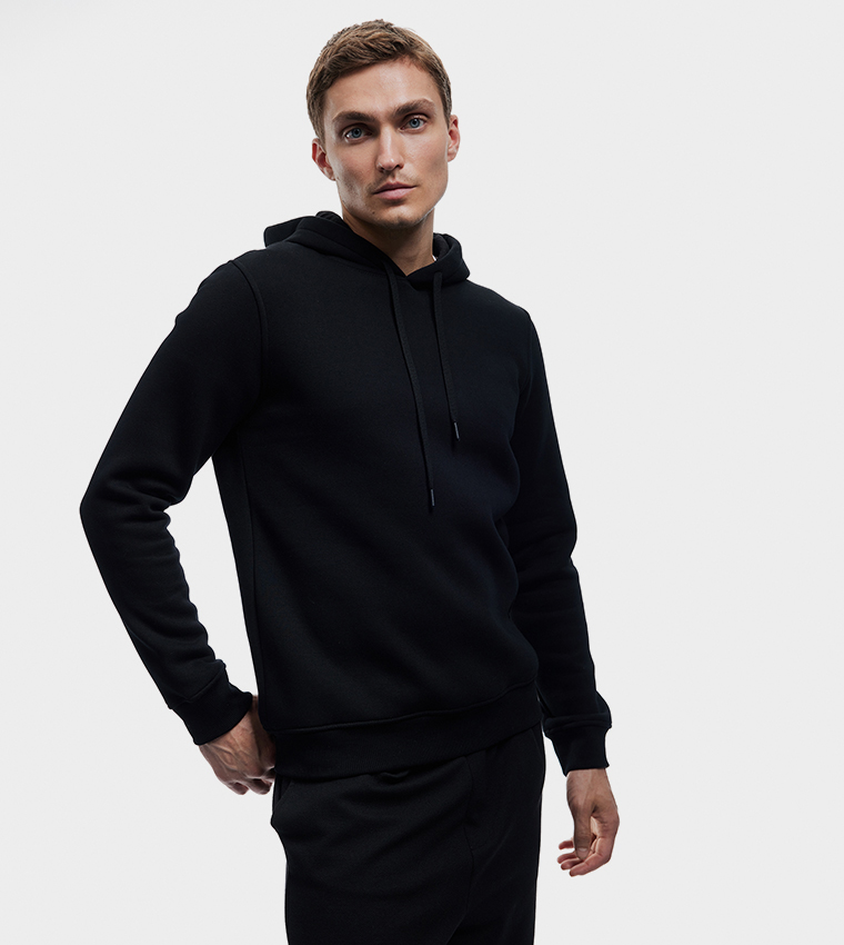 Solid Long Sleeves Hoodie