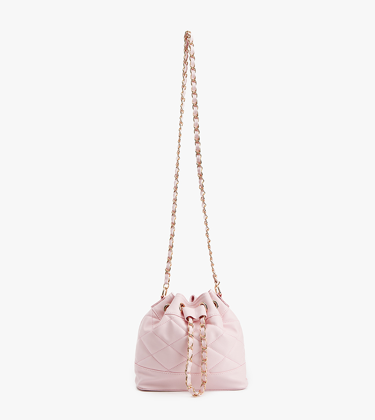 Quilted Drawstring Crossbody Bag