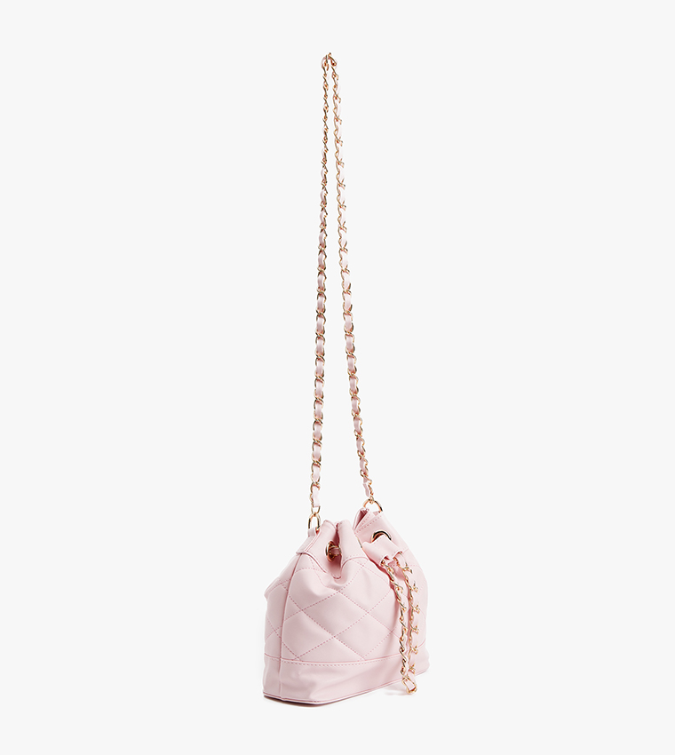 Quilted Drawstring Crossbody Bag