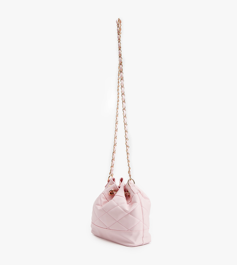 Quilted Drawstring Crossbody Bag