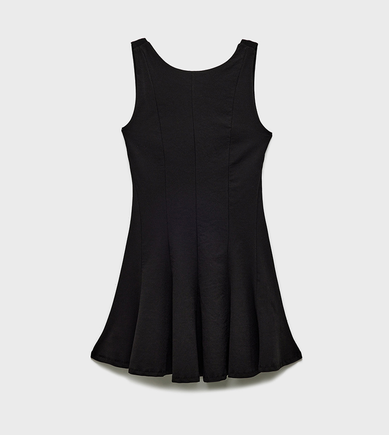Seam Detail Sleeveless Mini Dress