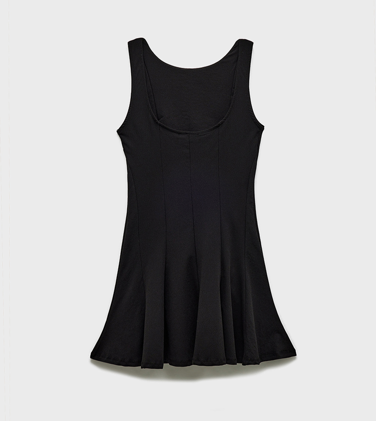 Seam Detail Sleeveless Mini Dress