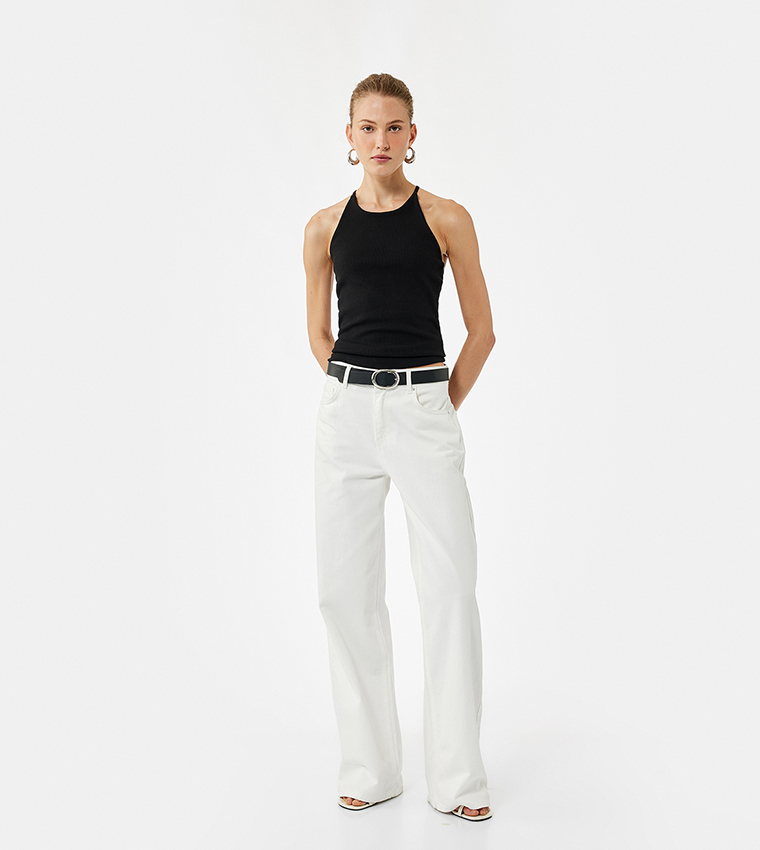 Ribbed Halterneck Top