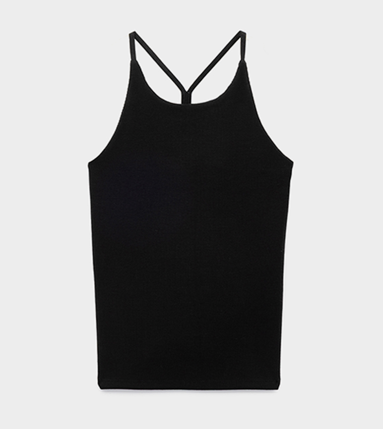 Ribbed Halterneck Top