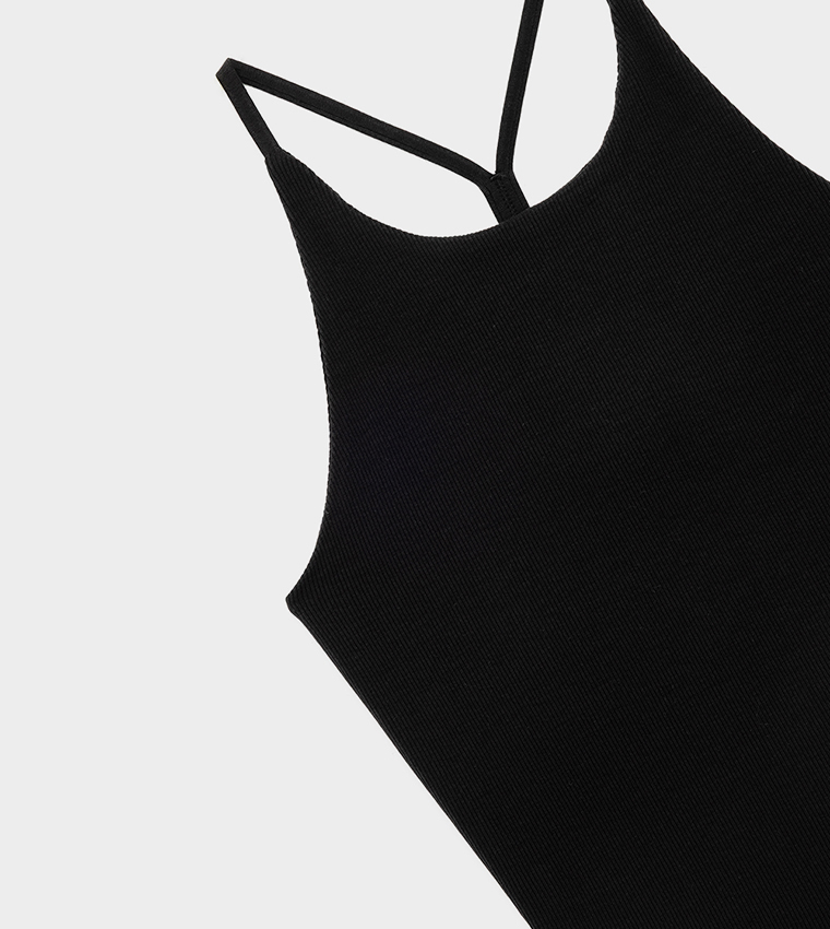 Ribbed Halterneck Top