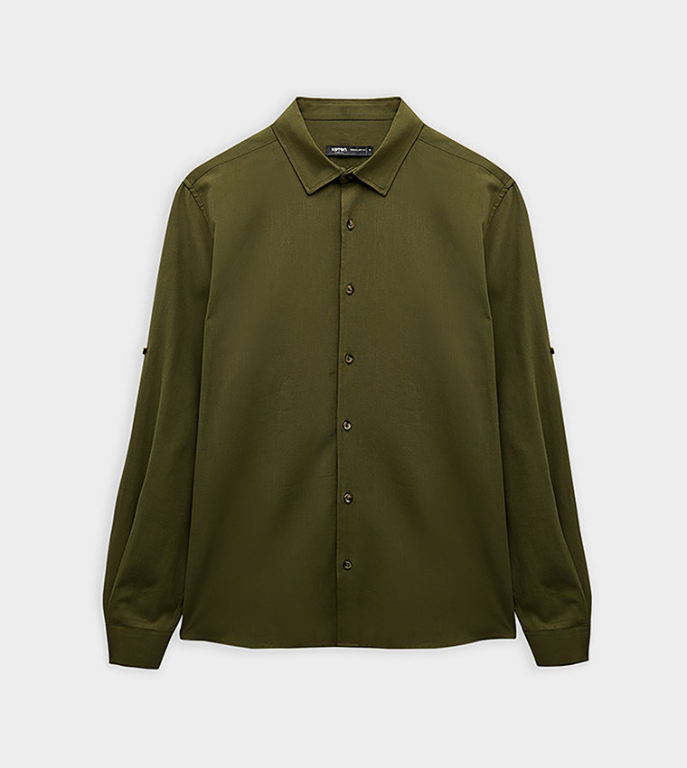 Textured Regular Fit Long Sleeves Shirt