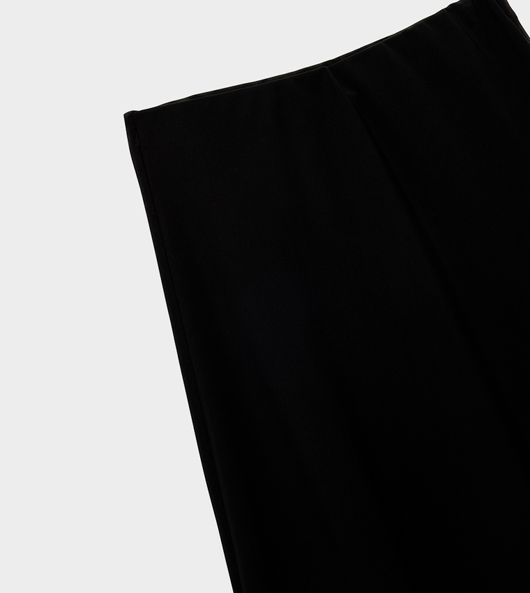Satin Flared Maxi Skirt