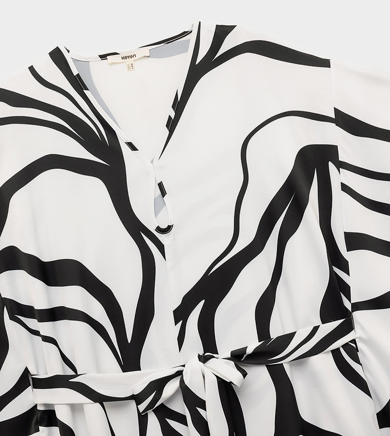 فستان ماكسي ساتان كم قفطان 