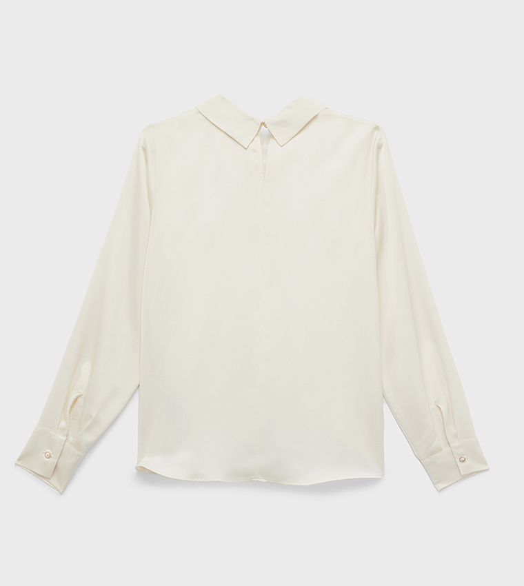 Button Detail Long Sleeves Top