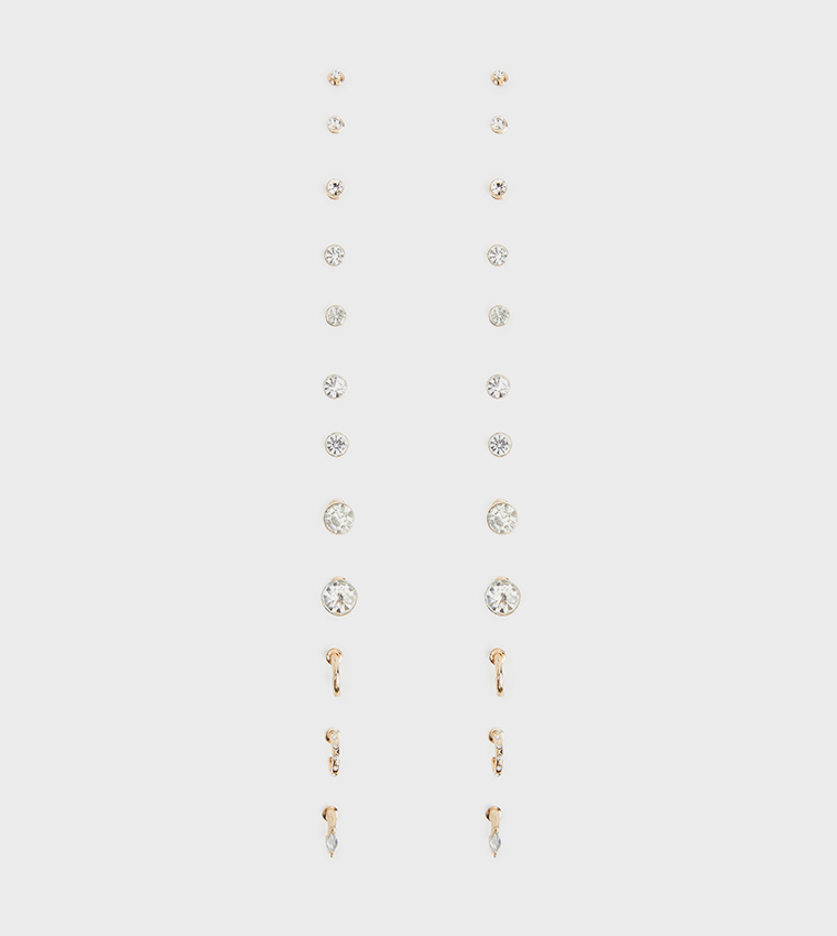 حلق مسمار ودائري - 12 قطعة