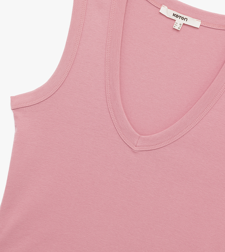 Solid V-Neck Tank Top