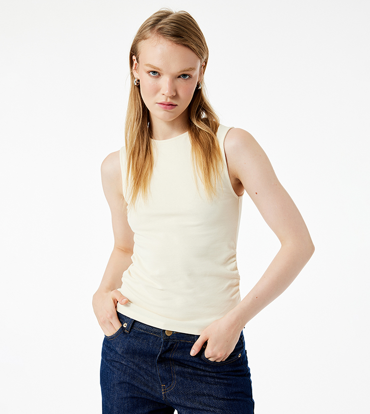 Ruched Sleeveless Top