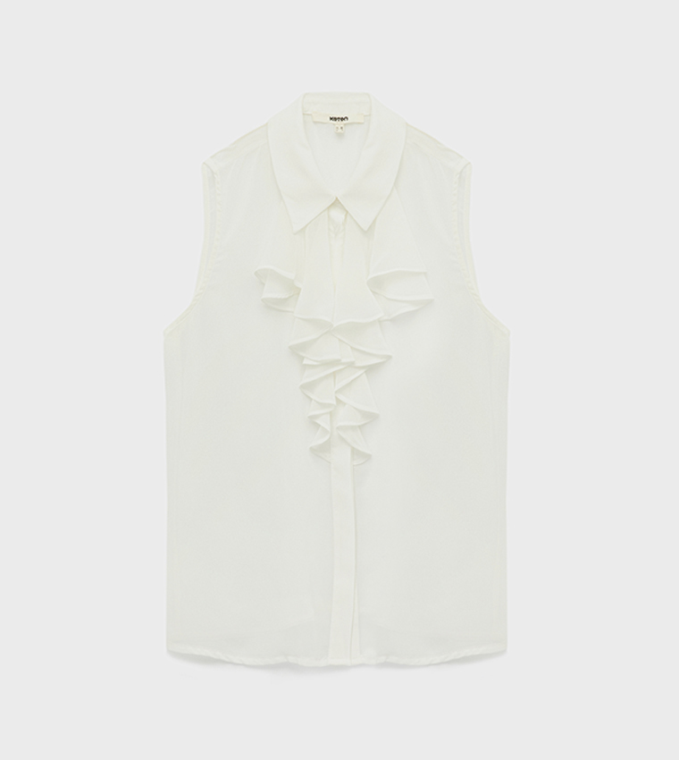 Ruffled Sleeveless Shirt