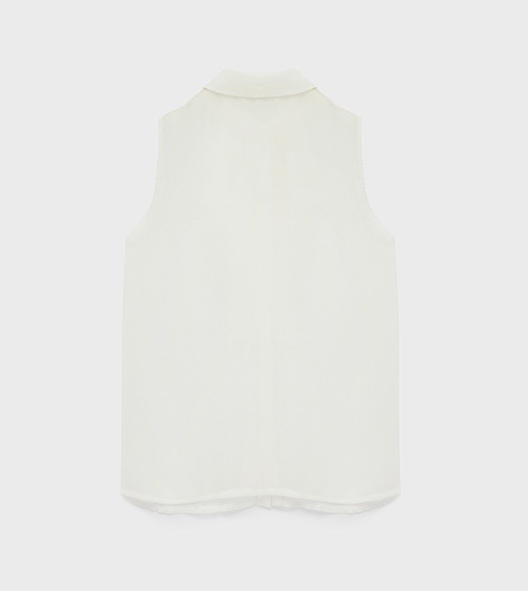Ruffled Sleeveless Shirt
