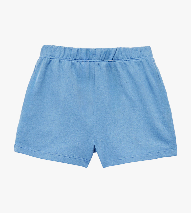 Solid Drawstring Waist Shorts