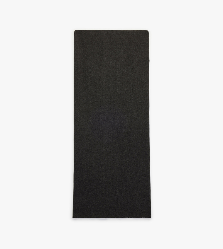 Knitted Elastic Waist Maxi Skirt