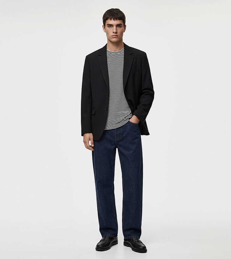 Solid Single Breasted Blazer