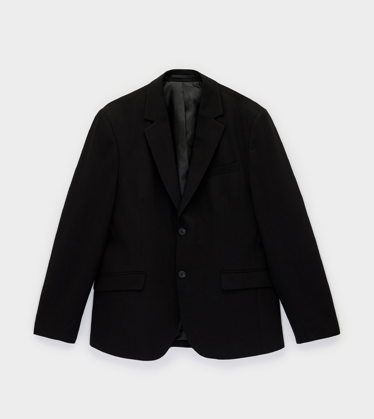 Solid Single Breasted Blazer