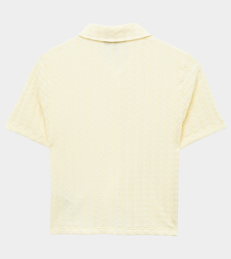 Textured Short Sleeves Shirt