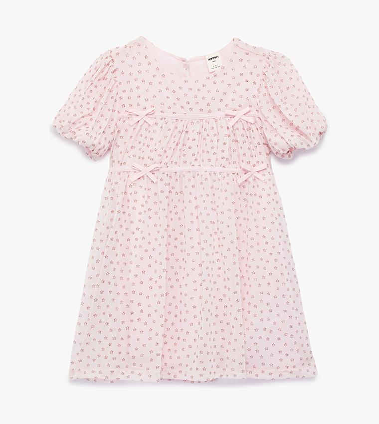 Bowtie Detail Floral Print Dress