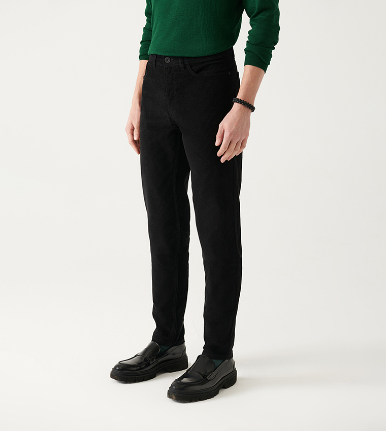 Mid Rise Slim Fit Lycra Trousers