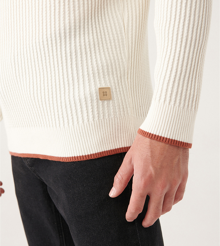 Ribbed Long Sleeves Sweater