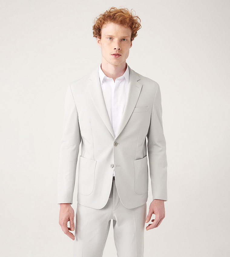 Lapel Collar Long Sleeves Blazer
