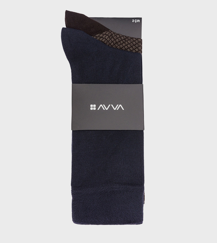 Buy Avva 2 Pack Crew Socks In Multiple Colors | 6thStreet Saudi Arabia