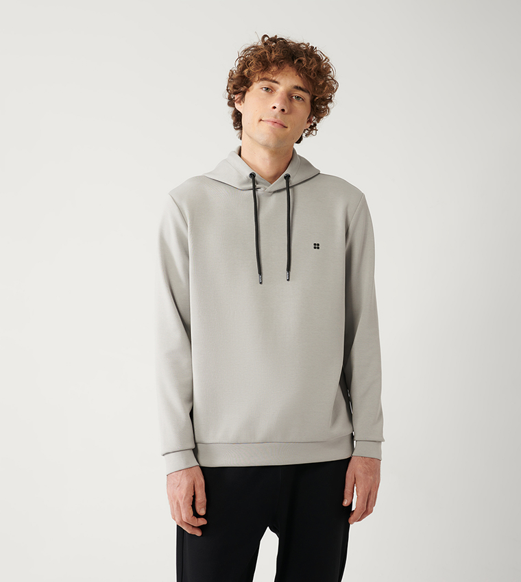 Texture Interlock Hooded Sweatshirt