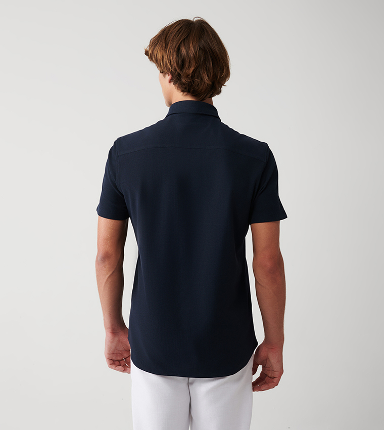 Logo Detail Short Sleeves Lycra Shirt