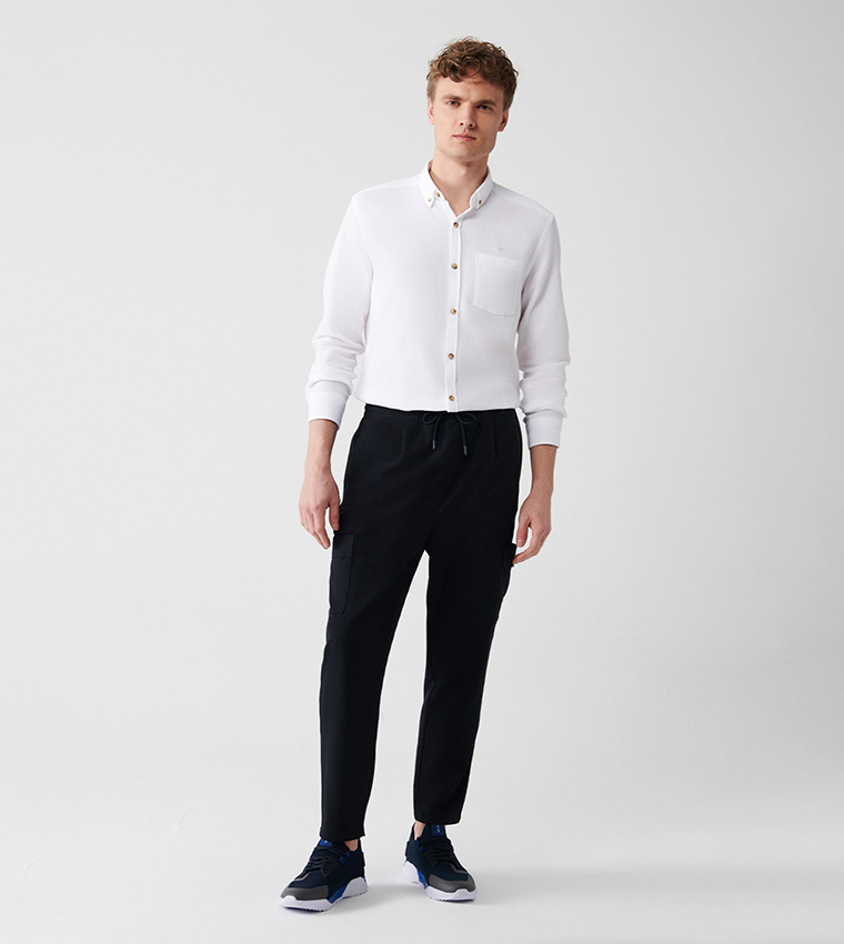Solid Drawstring Waist Sweatpants