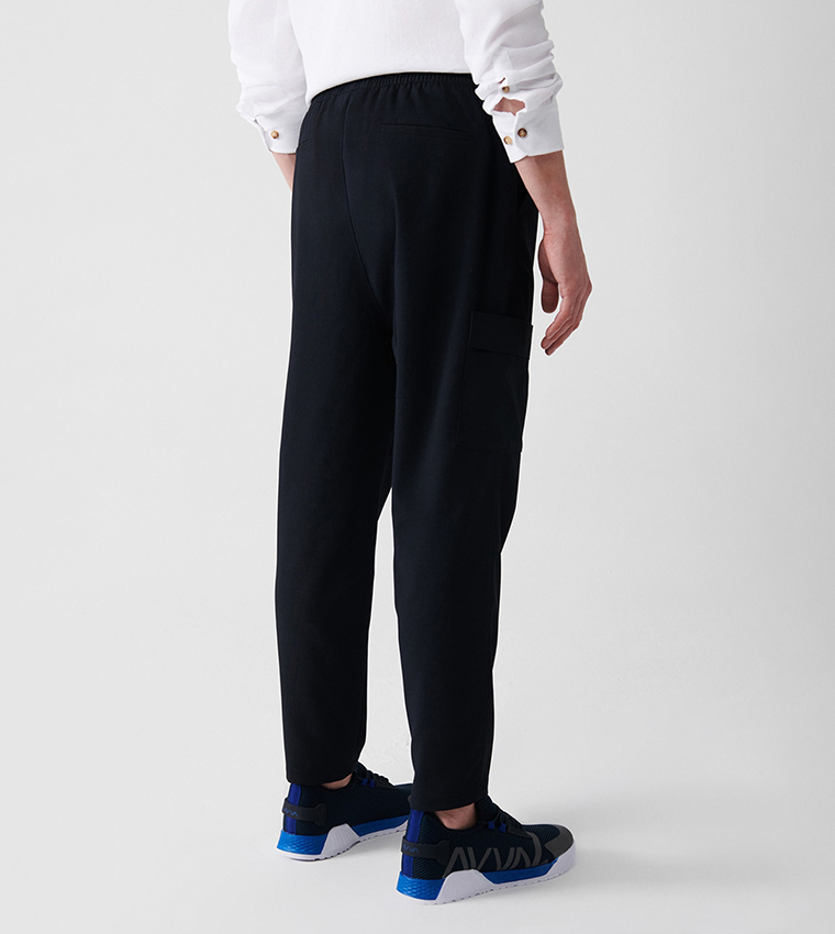 Solid Drawstring Waist Sweatpants