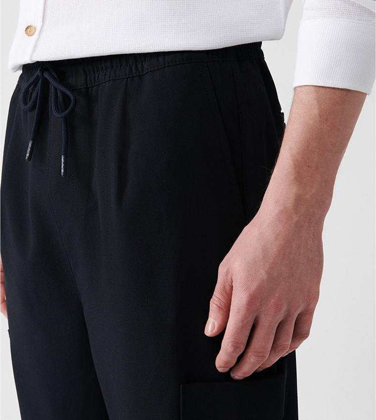 Solid Drawstring Waist Sweatpants